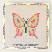 Butterfly Needlepoint Kit — 13-ct Printed Canvas, Hand-Dyed Wool-Silk Thread