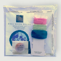 Full Moon Rising Needlepoint Kit — 13-ct Printed Canvas, Hand-Dyed Wool-Silk Thread