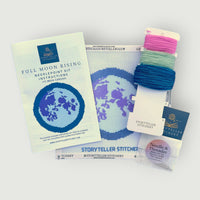 Full Moon Rising Needlepoint Kit — 13-ct Printed Canvas, Hand-Dyed Wool-Silk Thread