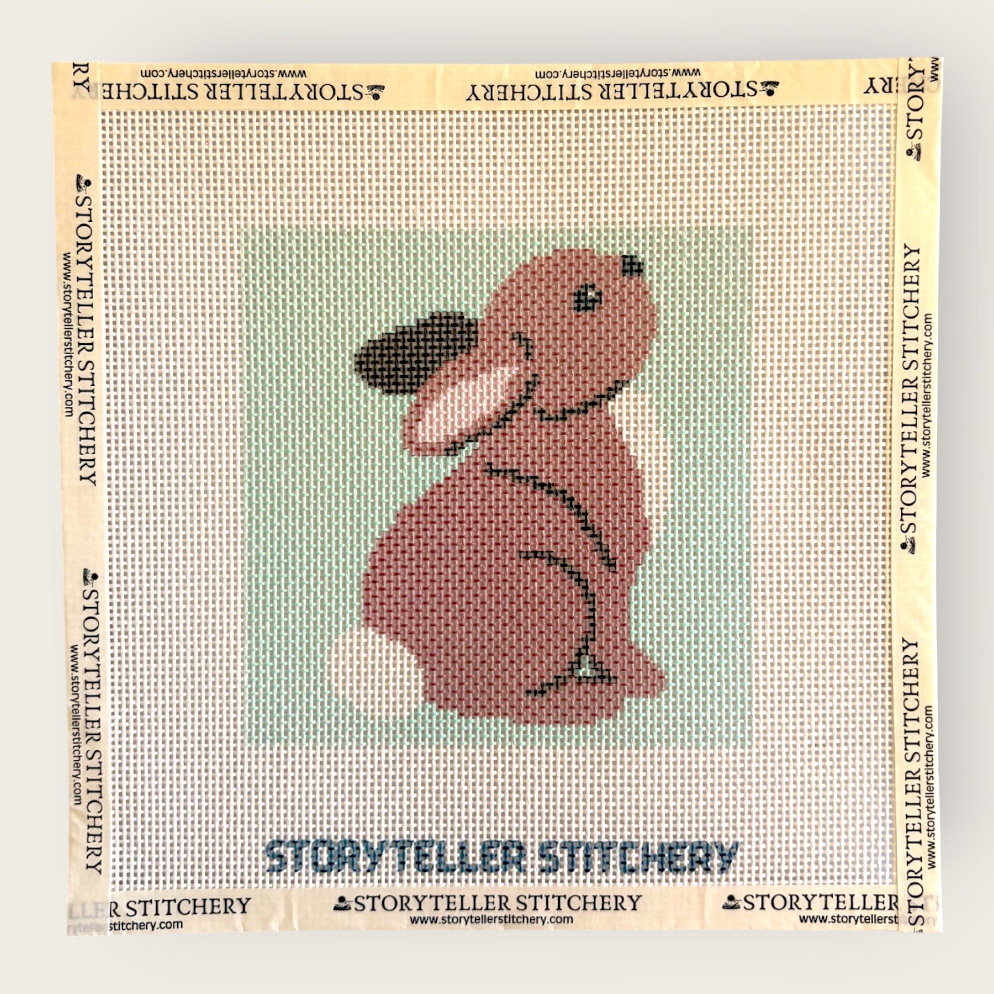 Hopeful Bunny Needlepoint Canvas — 13-ct Printed Canvas