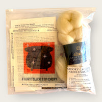 Cauldron Mini Needlepoint Kit — 13-ct Printed Canvas, Hand-Dyed Wool-Silk Thread