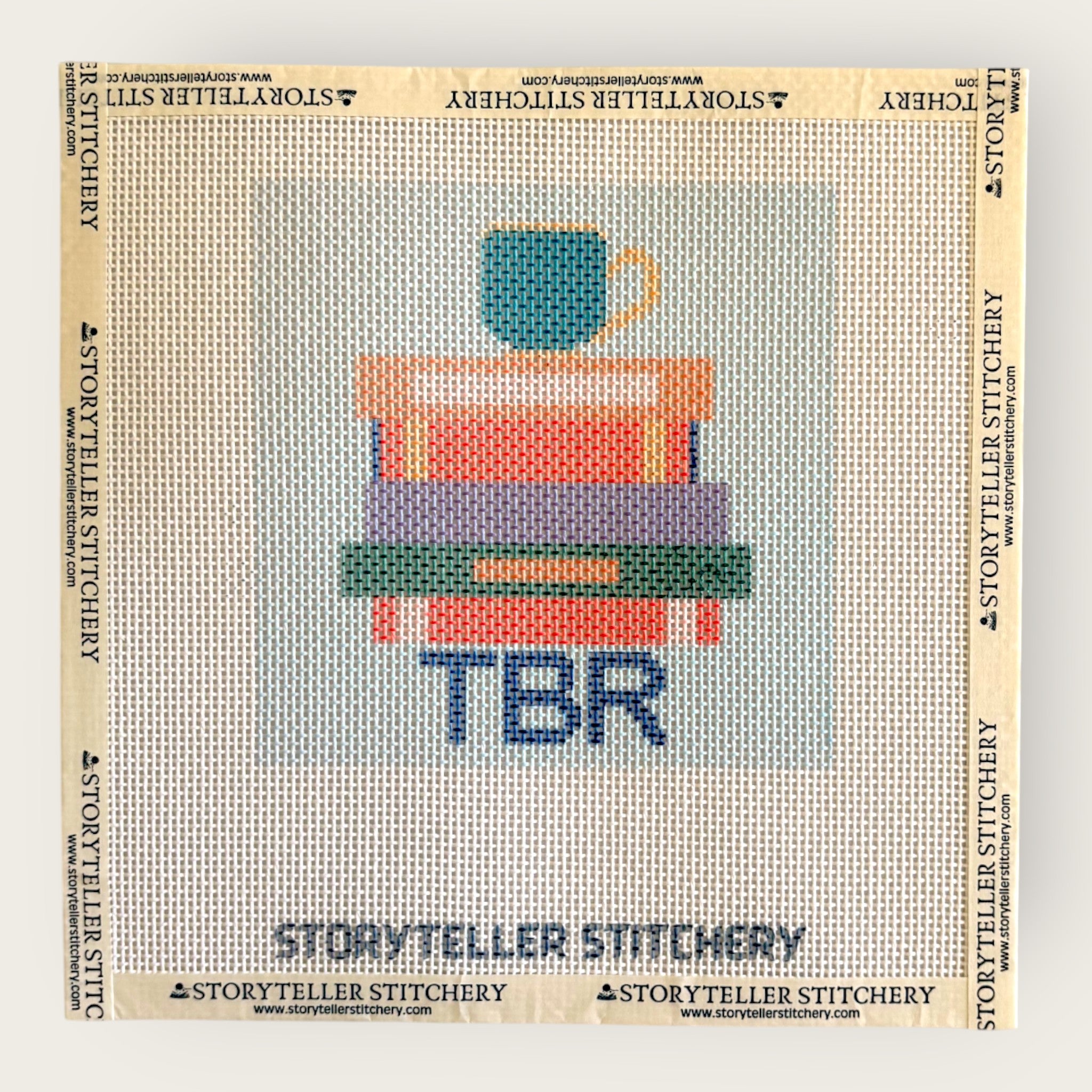 TBR List Needlepoint Canvas — 13-ct Printed Canvas
