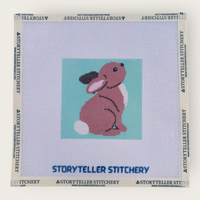 Hopeful Bunny Needlepoint Canvas — 18-ct Printed Canvas