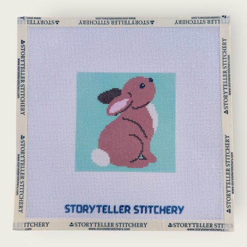 Hopeful Bunny Needlepoint Canvas — 18-ct Printed Canvas