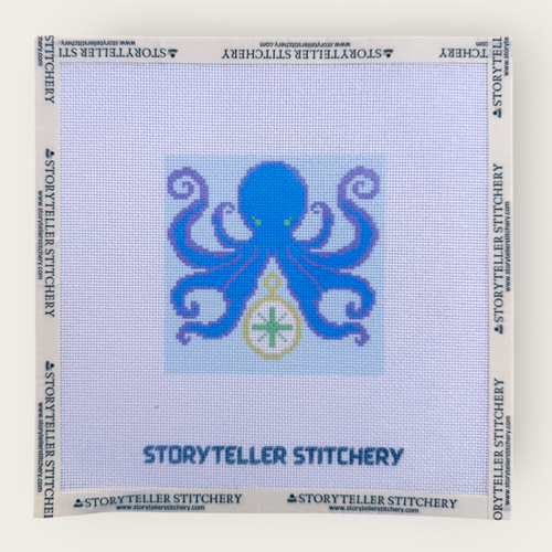Octopus Needlepoint Canvas — 18-ct Printed Canvas