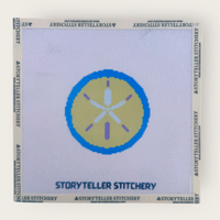 Sand Dollar Needlepoint Kit — 18-ct Printed Canvas, Hand-Dyed Wool-Silk Thread
