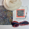 Spooky Cauldron Mini Needlepoint Kit – Wool-Stuffed Ornament or Pincushion