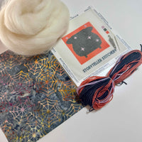 Spooky Cauldron Mini Needlepoint Kit – Wool-Stuffed Ornament or Pincushion