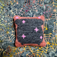 Spooky Cauldron Mini Needlepoint Kit – Wool-Stuffed Ornament or Pincushion