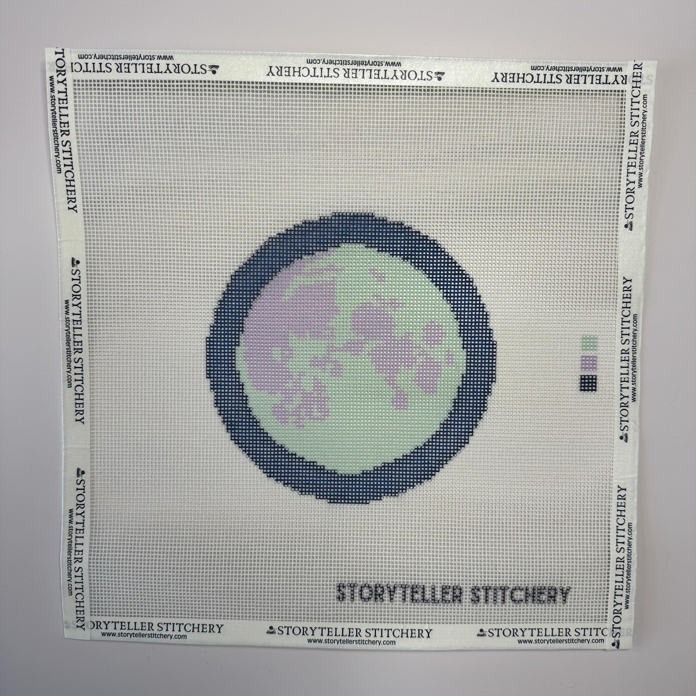 Full Moon — Printed Needlepoint Canvas (Small Design, Canvas Only)