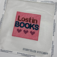 Lost in Books Kit — Modern Needlepoint Kit (Small Design)