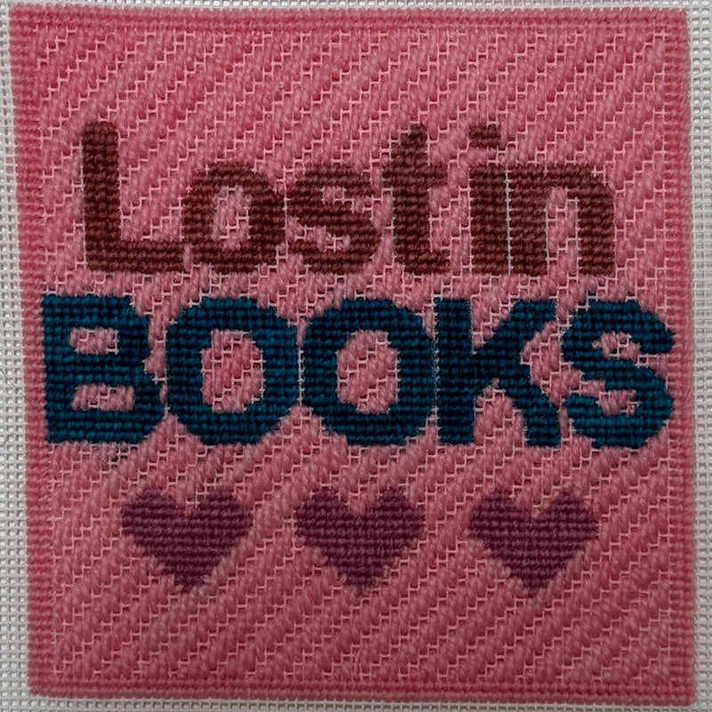 Lost in Books Kit — Modern Needlepoint Kit (Small Design)