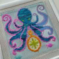 Octopus Needlepoint Canvas — 13-ct Printed Canvas