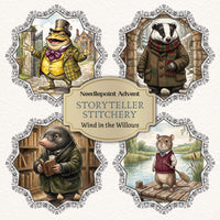 Needlepoint Advent. Wind in the Willows: The River Bank in Winter