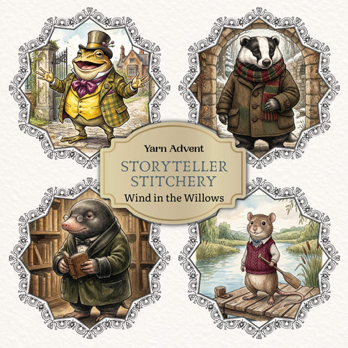 Yarn Advent. Wind in the Willows: The River Bank in Winter