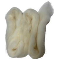 100% Wool Stuffing – Natural Plastic-Free Fill for Needlework Finishing (1 oz.)