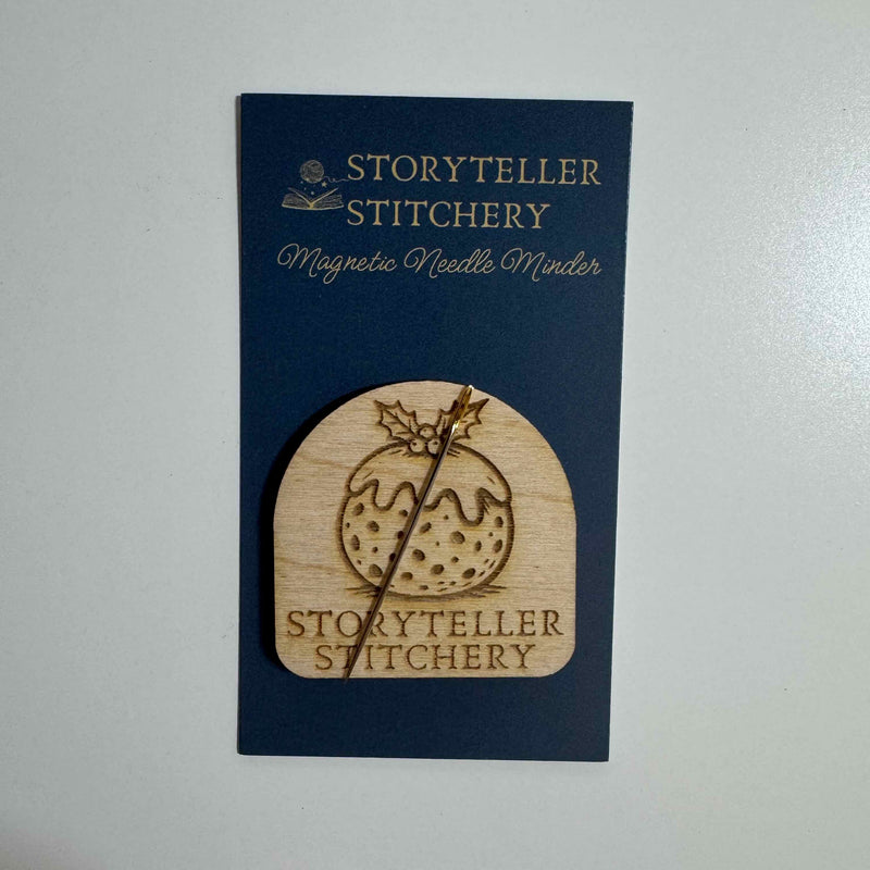 Christmas Pudding Stitching Set — Thread Organizer + Needle Minder