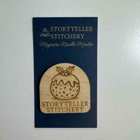 Christmas Pudding Needle Minder — Festive Magnetic Needle Keeper